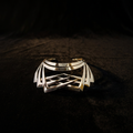 Geometric Sculptural Collar Necklace – Modern Metallic Statement Piece