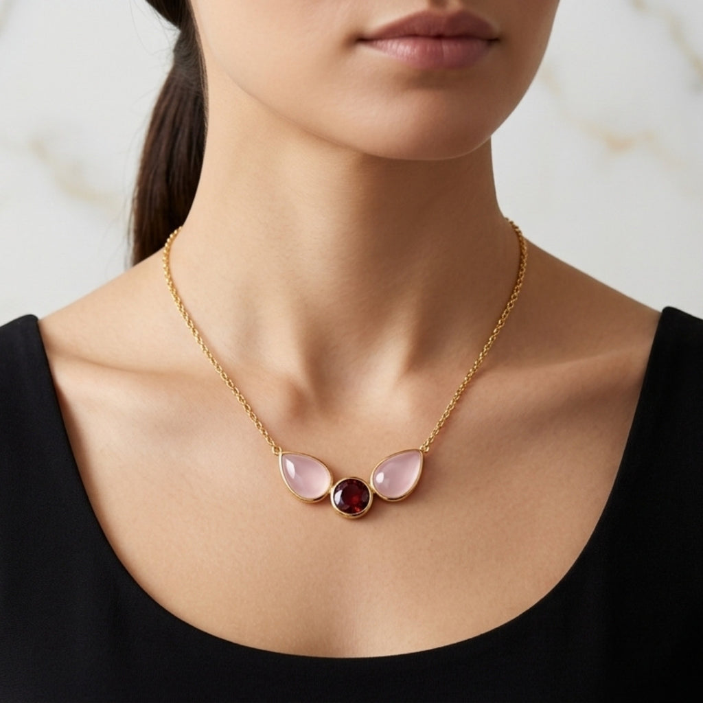 Sophisticated Gemstone Statement Necklace