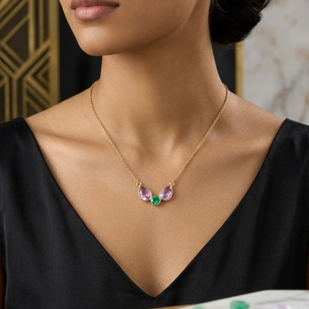 Vibrant Gemstone Statement Necklace