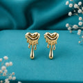 Sculptural Melted Heart Stud Earrings