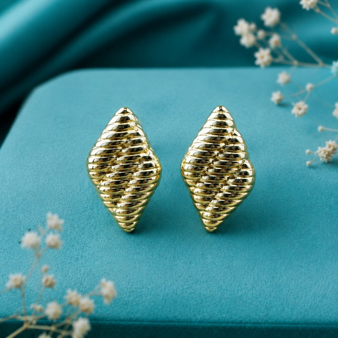 Modern Minimalist Silver-Tone Stud Earrings