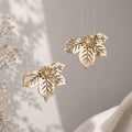 Nature-Inspired Golden Leaf Stud Earrings