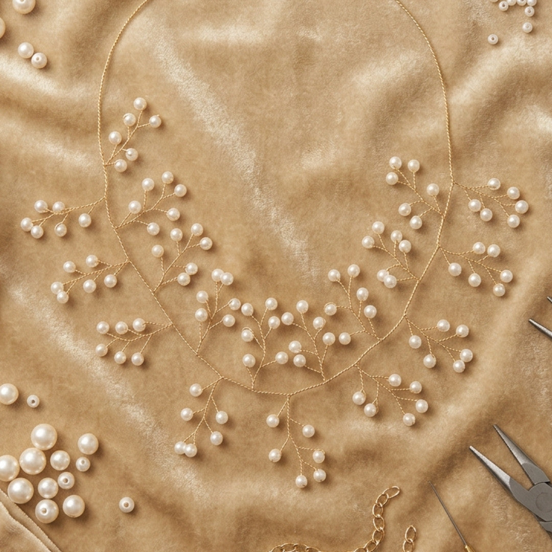Ethereal Pearl Branch Statement Necklace