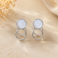 Modern Minimalist Silver-Tone Stud Earrings