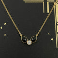 Elegant Black Onyx and Crystal Necklace