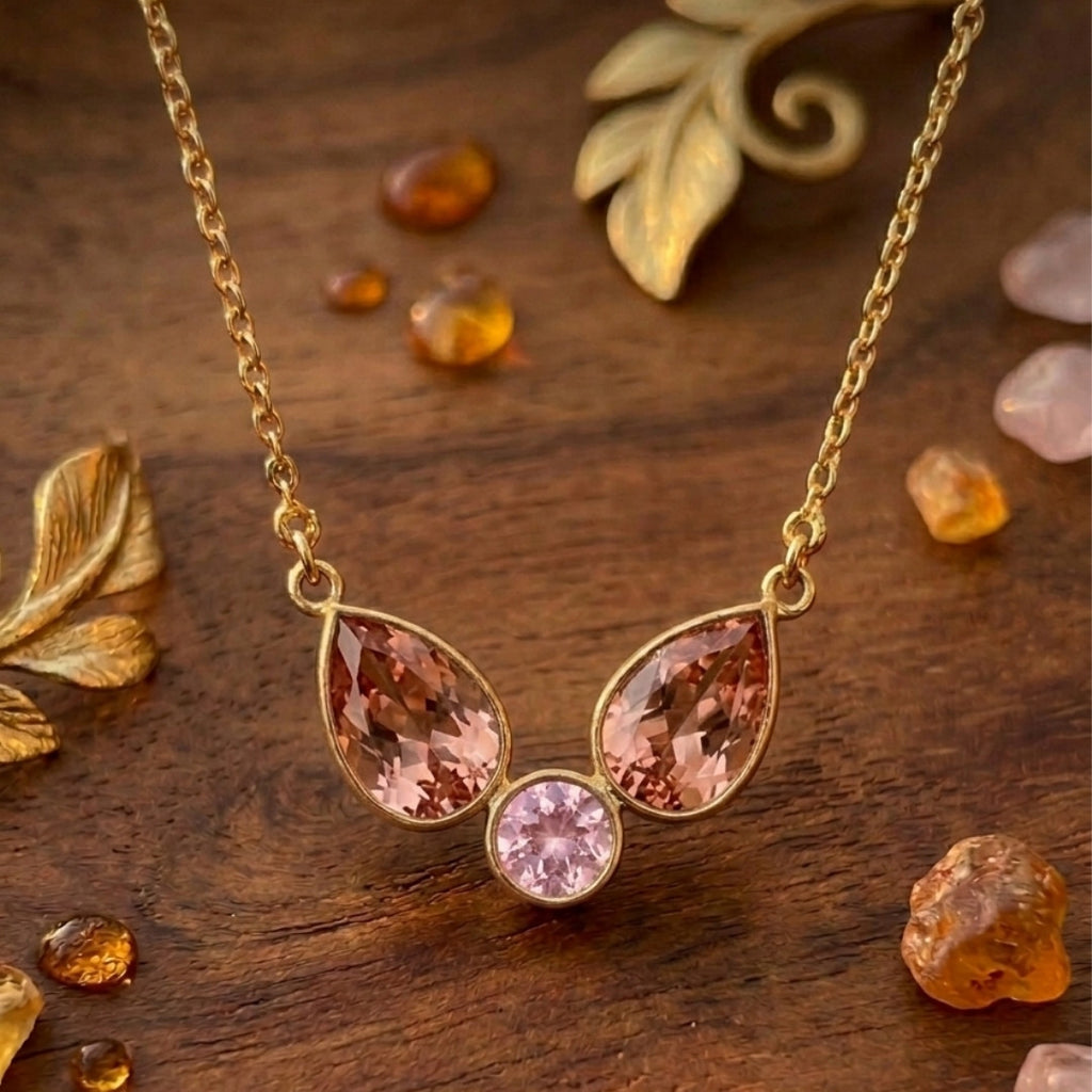 Delicate Gemstone Cluster Necklace