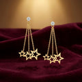 Celestial Star Cascade Drop Earrings