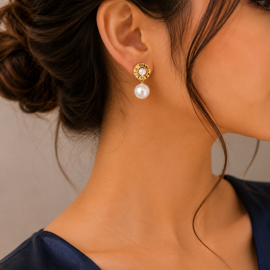 Sophisticated Pearl Drop Earrings