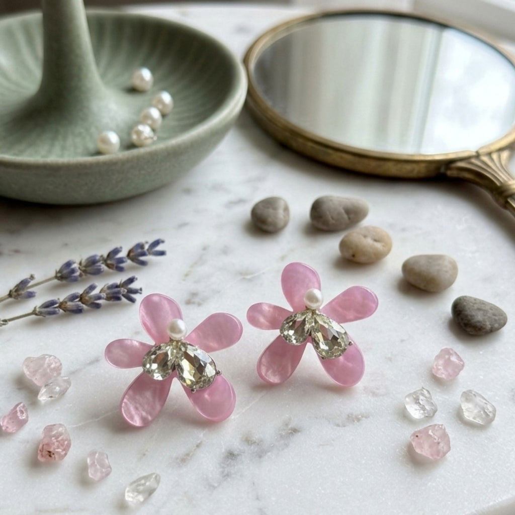 Radiant Floral Bloom Statement Earrings