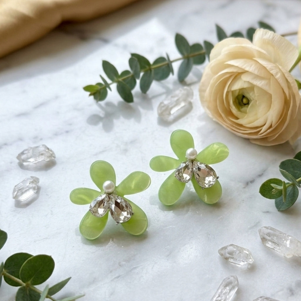 Radiant Floral Bloom Statement Earrings
