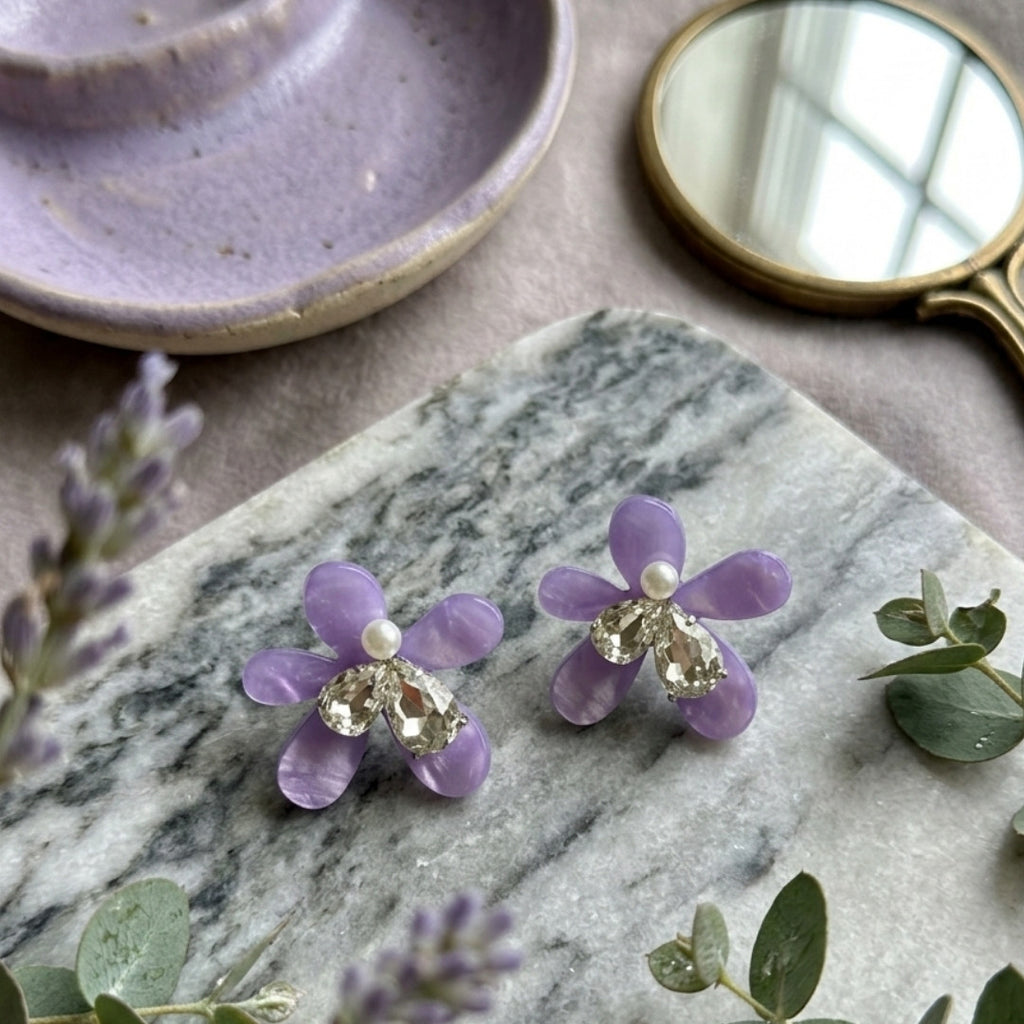 Radiant Floral Bloom Statement Earrings
