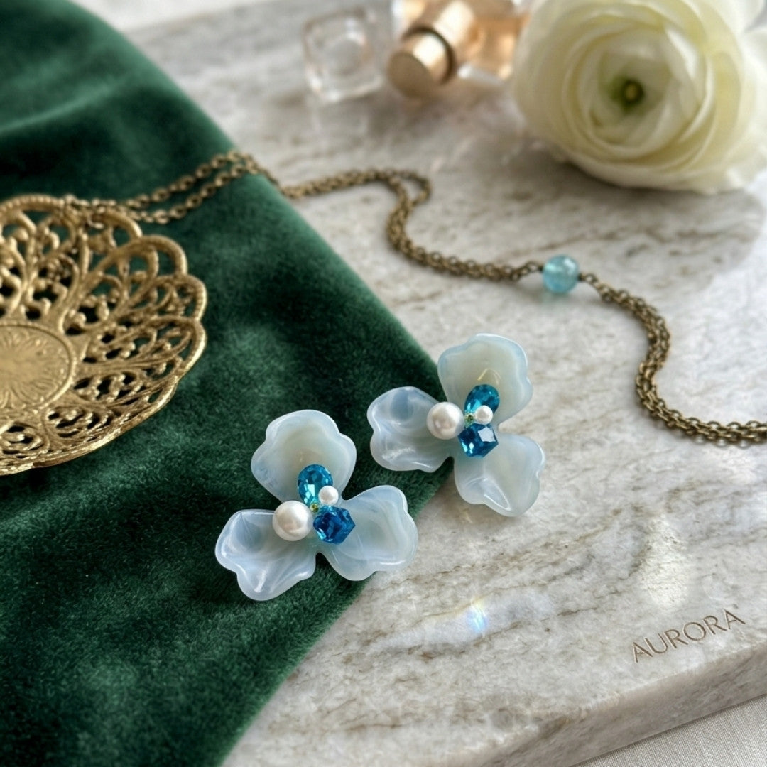 Radiant Floral Bloom Statement Earrings
