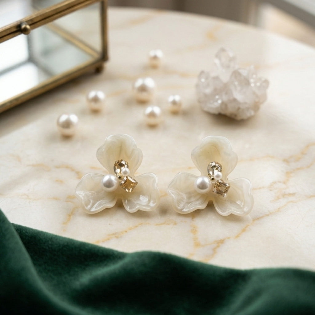 Radiant Floral Bloom Statement Earrings