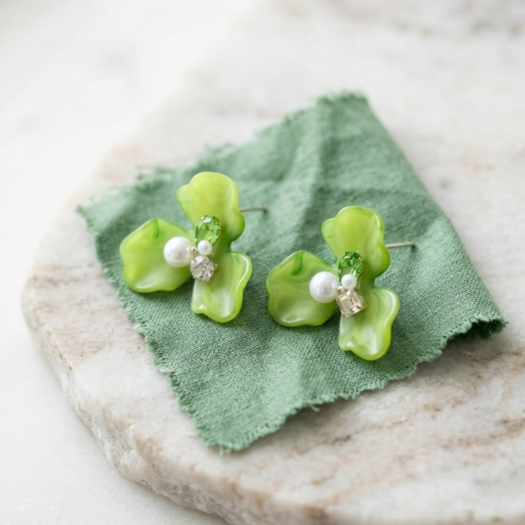 Radiant Floral Bloom Statement Earrings