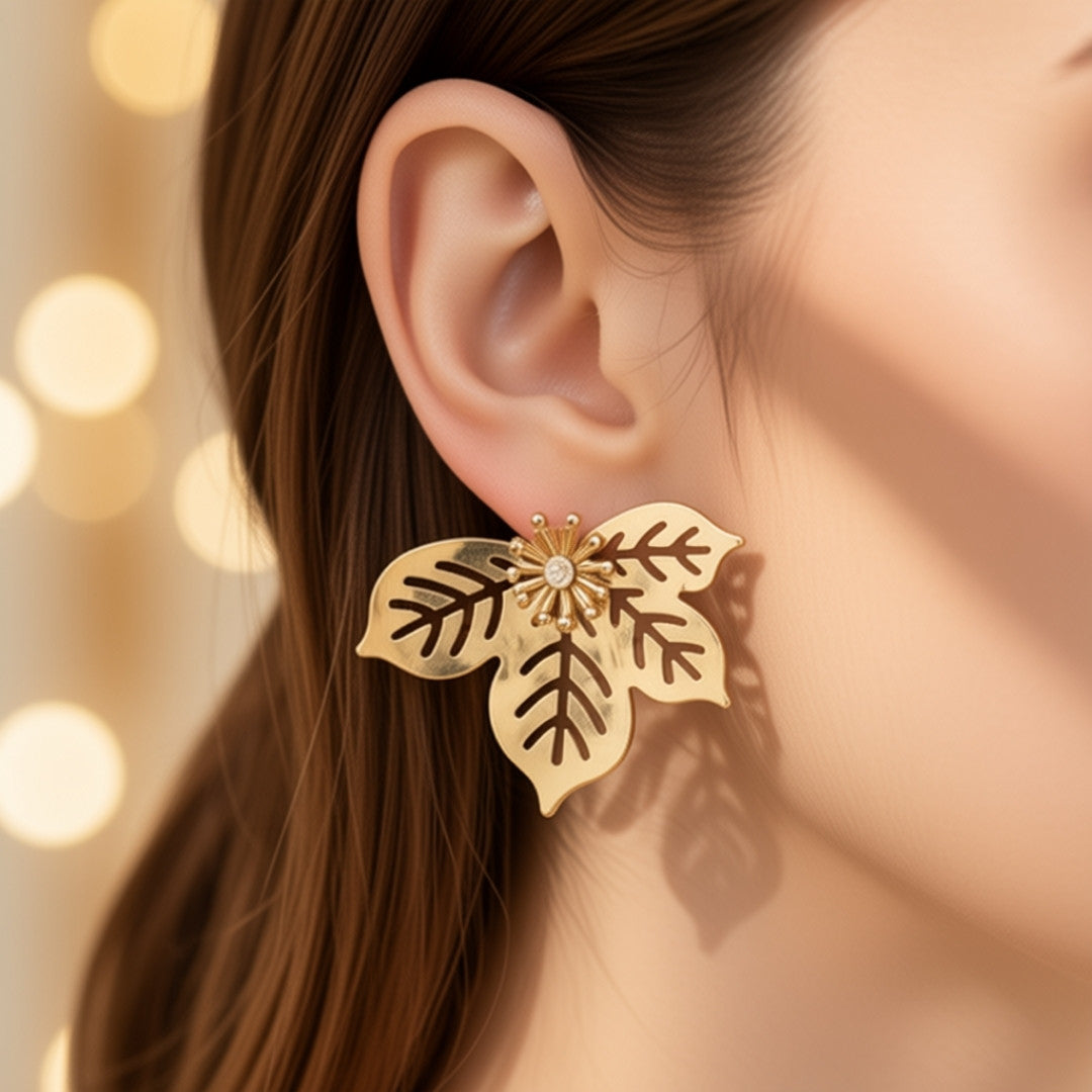 Modern Minimalist Silver-Tone Stud Earrings