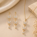 Crystal Butterfly Drop Earrings
